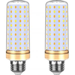 Kal-Ampoules Led Maïs 12w E27, Ampoules Mode Réglable Tricolore, Équivalent À 150 Watts, Ac110-240v, Ampoules Spirale 1000 Lumens, Plafonnier, Salon Et Intérieur, Pack De 2 - Neuf