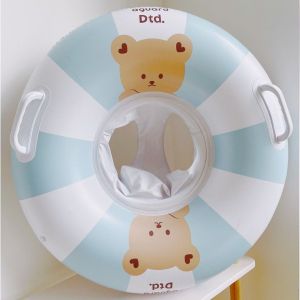 Bleu Bouée De Natation Gonflable Pour Enfants Avec Poignée, Bouée Pour Bébé, Bouée De Natation Pour Enfants, Siège De Piscine Pour Bébé, Bouée De Piscine Pour Bébé, Bouée De Siège Gonflable Pour Bébé - Neuf