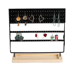 Base Rainurée Noire 144 Trous Porte-Bijoux Anneau De Bureau - Neuf