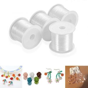 1pcs 02-06mm Ligne De Pêche Pour Perles Fil Clair Non Extensible Nylon Fil Perles Cordon Fil Pour Fournitures De Bijouterie - Neuf