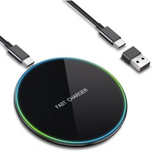 ERYI-Chargeur Induction pour iPhone 16/15 Pro Max/14/13/12 Mini/11/XS/XR/X/8/AirPods,15W Chargeur sans Fil Charge Rapide Telephon[2295] - Neuf