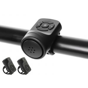 Klaxon et alarme de v&eacute;lo 120 dB avec chargement USB et sangles - Neuf