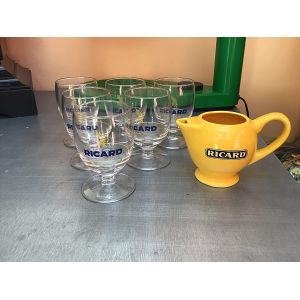 Lot De 6 Verre Ballon Ricard 17 Cl + 1 Carafe Neuf - Neuf