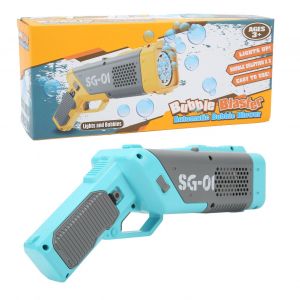 Machine A Bulles Avec Lumieres, Moteur Puissant, Machine A Bulles Automatique Portable Pour Enfants De Plus De 3 Ans Pour Les Fetes, Bleu Clair - Neuf