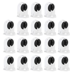 Kal-Support De Lumière Fluorescente, 18 Pcs G5 Base De Lampe Douille De Tube Fluorescent Led, 500v Remplacement Du Support De Lampe De Type Tournant Non Shunté, 28x22x20mm - Neuf