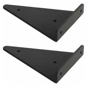4 supports de trépied flottants en métal (8x10 cm/3,1x3,9 pouces, noir), support mural pour store caché, support décoratif pour chambre à coucher, salon, salle de bain - Neuf