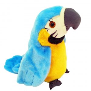 Perroquet enregistreur, perroquet parlant, battement d'ailes, poupée enregistrante, jouet en peluche, jouet pour enfants, cadeau-bleu - Neuf