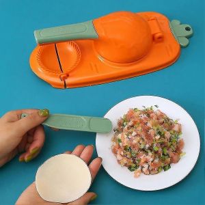 2 en 1 boulette Skin Maker presse Machine d'emballage Moule Pâte Poignée Outils-Orange - Neuf