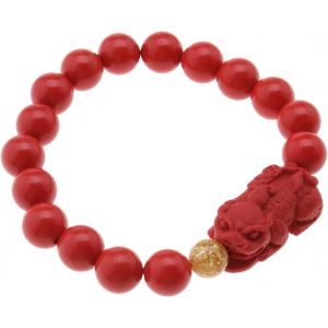 Kal-Lot De 1 Bracelets Feng Shui En Forme De Cannabre Rouge Pour Attirer La Chance Et La Richesse, Cadeau Taliman Pour Homme Et Femme - Neuf