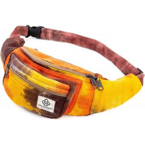 SJZG-Freakmandu Sac Banane Unisexe En Chanvre U2013 Fanny Packs, Sac Banane Pour Bandoulière, Sacs De Hanche Faits À La Main Pour La Randonnée, La Course, Le Jogging, Hommes Et Femmes, Voyage Automn - Neuf