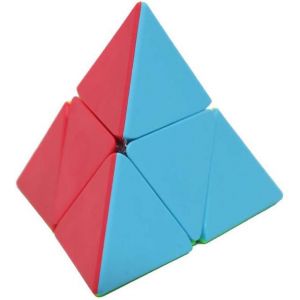 MO FANG GE Pyraminx 2x2 Stickerless Cube MoFangGe Pyramid 2x2 Triangle &agrave; Quatre Axes Tetrahedron Puzzle Cube avec Un Cube Tr&eacute;pied (2x2 Stickerless) - Neuf