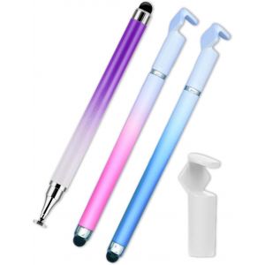 Lot de 3 stylets pour tablette Stylet 3 en 1 avec disque en silicone, tr&egrave;s sensible, compatible avec tous les &eacute;crans tactiles, stylet capacitif universel - Neuf