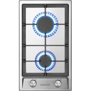 CHECARZHN--NO1-Gh30Sf Plaque De Cuisson À Gaz Encastrable Inox 2 Feux, 30 Cm Cuisinière À Gaz Butane Avec Brûleur Wok, Puissance 4200W, Compatible Lpg/Gaz Naturel - Neuf