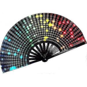 Éventail à main Grands éventails pliants pour les festivals,Drag Queen & Burlesque Accessoires Rave holographiques mignons pour les femmes Tw - Neuf