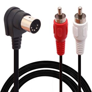 Câble DIN 5 broches vers RCA, prise DIN 5 broches à angle droit à 90 degrés mâle vers 2 RCA mâle Câble audio de qualité professionnelle pour Bang & Olufsen, Naim (50 cm / 1.6 FT) - Neuf