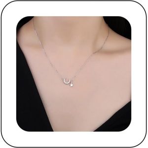 Kal-Collier Boho &Eacute;toile De Lune Choker Or Vintage Minuscule Collier Pendentif &Eacute;toile De Lune Minimaliste Strass Croissant De Lune Choker Bijoux De Tous Les Jours Pour Les Femmes Et Les Filles - Neuf