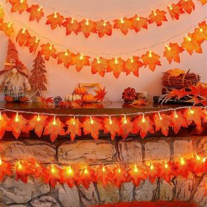 Jgd-Guirlande Lumineuse Led D'automne (Feuille D'&eacute;rable) - Neuf
