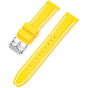 Kal-Silicone Watch Strap 20mm Compatible Avec Omega X Swatch Moon Watches Men Womenvivoactive 3, Forerunner 245/645, Vivomove Hr, Galaxy Watch - Neuf