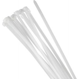 AE-13199 Serre Cable 100 pièces,Blanc (2,5mm/200mm) - Neuf