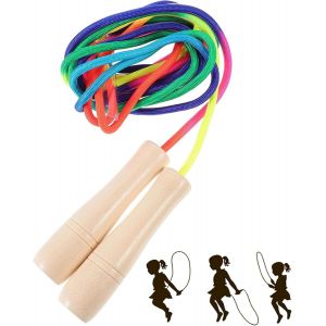 Meimie-Corde À Sauter Enfant,2.6m Corde À Sauter,Corde À Sauter Réglable,Corde À Sauter Pour Enfants Résistante À L'abrasion Pour Les Garçons Et Les Filles Âgés De 4 À 10 Ans Fitness/Entraînement Physique - Neuf