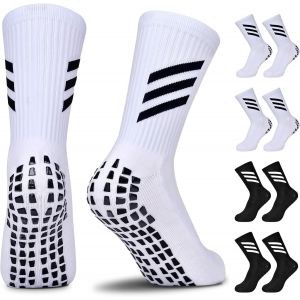 Kalanka-Chaussette Antid&eacute;rapante Foot Enfant Chaussettes Antid&eacute;rapantes De Football Pour Gar&ccedil;ons Chaussette De Foot Chaussettes Sport Antid&eacute;rapantes Enfant Pour Basketball Rugby Tennis 6 12 Ans - Neuf
