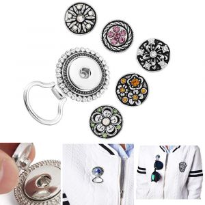 Lot De 6 Porte-Lunettes Magnétiques (Épingle Diamant + 5 Boutons) Pour Femme, Pour Lunettes De Lecture, Lunettes De Soleil Et Support De Sécurité - Neuf