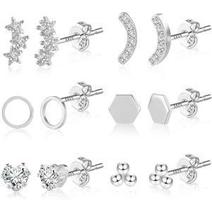 Kal-Boucles D'oreilles Pour Femme, Boucles D'oreilles Pour Femmes Hypoallerg&eacute;nique, Boucles D'oreilles Cr&eacute;oles Cartilages Pour Plusieurs Piercings, Bijoux Cadeau Pour Femme Fille - Neuf