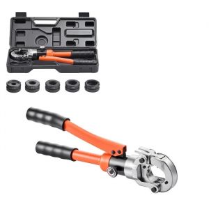 Pince Hydraulique pour Sertissage de Tuyaux en Acier Inoxydable-Duoku-avec M&acirc;choires Interchangeables V12 et Mallette de Transport - Neuf