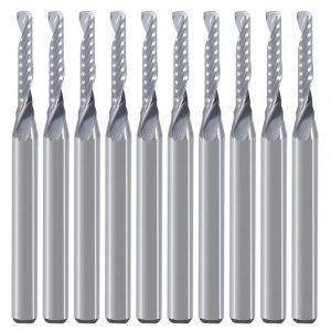 Kal-Poign&eacute;e De 3.175mm, Fraise &Agrave; Bout De T&ecirc;te De Fraise H&eacute;lico&iuml;dale &Agrave; Rainure Unique, Diam&egrave;tre De Coupe De 2mm, Longueur De Coupe De 12mm, Pour Plastique Acrylique Pvc Mdf - Neuf