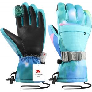 Gants de ski, gants d'hiver, gants de neige, gants de ski et de snowboard, gants de temps froid, pour les deux sexes, pour les parents - Neuf