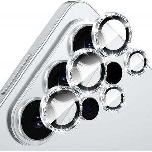 KALANKA-Protection Objectif Cam&eacute;ra pour Samsung Galaxy S26 Ultra,9H Film lentill de Protection [Le verre rayure] [Ultra HD] Anneau individuel en m&eacute;tal Cam&eacute;ra Protecteur,Paillet&eacute; - Neuf