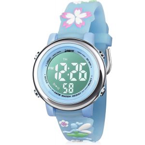 Ytseazn-Montre Enfant Digital Sport Garçon Rétro Eclairage Électronique Montres Fille Plastique Bordure Et Caoutchouc Bande Alarme Pour 3 Ans À 10 Ans Montre Enfants - Neuf