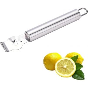 &Eacute;plucheur &Agrave; Zesteur De Citron,1 Pi&egrave;ce,Professionnel,En Acier Inoxydable,Pour Cocktails De Gin,&Eacute;plucheur &Agrave; Melon,&Eacute;plucheur &Agrave; Zesteur Agrumes Professionnel,Avec Canal - Neuf
