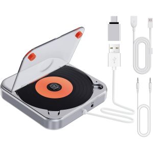 Lecteur CD pour Voiture avec Port USB/AUX, Lecteur CD Externe Compatible avec autoradio, c&acirc;ble AUX,rallonge USB,Type-C Conversion Adapter(A-C) - Neuf