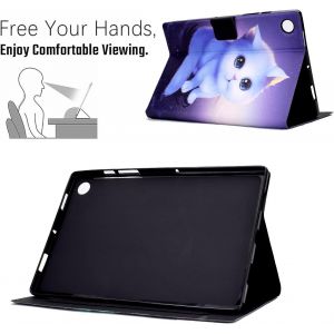 Coque Pour Lenovo Tab M10 Fhd Plus 10.3 Pouces (Tb-X606x/ Tb-X606f), Fonction Support &Eacute;tui Avec Anti-Choc Tpu Housse M10 Fhd Plus 10.3"" 2020 - Chat Blanc[Coq9127997] - Neuf