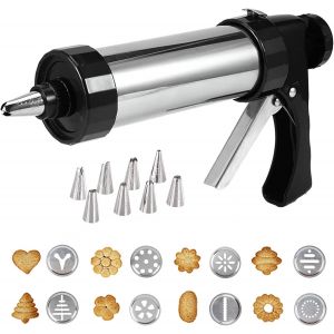 Kalanka-Presse &Agrave; Biscuits, Pistolet &Agrave; Douille P&acirc;tisserie - Kit De 8 Moules En Acier Inoxydable Pour Fabrication De Cookies - Outil De D&eacute;coration De G&acirc;teaux Professionnel - Neuf