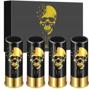 Trahoo-Lot De 4 Verres &Agrave; Shot En Plastique Avec Bo&icirc;te Cadeau, Pour Homme Et Femme, Pour Fans De Style Gothique, F&ecirc;te De Mariage, Anniversaire, Petites Tasses &Agrave; Shot, Whisky, Tequila, Vodka, Liqueur, - Neuf