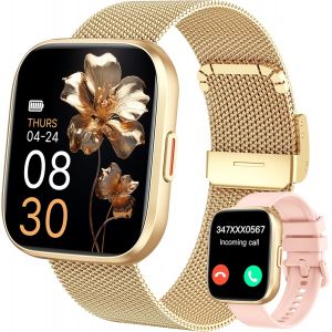 Montre Connect&iquest;&iquest;e Femme, 1.91"" HD Smartwatch Fonction F&iquest;&iquest;minine avec Appel Bluetooth 5.4, 120+ Modes Sportifs, 200+ Cadrans personnalis&iquest;&iquest;s, 24H Moniteur Sommeil/FC/SpO2, Android iOS, Or Rose - Neuf