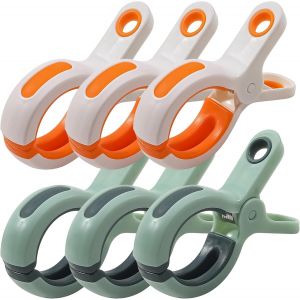 Eryi-6pcs Pince Serviette Plage, Grosse Pince À Linge, Clip De Brise-Vent, Durable Grosse Pince À Linge Pour Transat Plage, Serviettes De Plage, Chaise Longue De Piscine, Vêtements, Couettes, Draps - Neuf