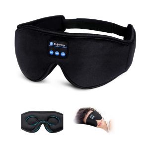 Masque de Sommeil Bluetooth 3D Masque de Nuit Sommeil Pour Dormir Faire la Sieste Voyager Yoga Méditation femme ¿et Homme Noir - Neuf
