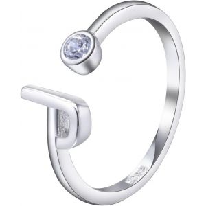 Kahfl-Bague Femme Initial Avec Lettre Alphabet J En Argent Fin 925 Et Oxyde De Zircon Serti Diy Les Lettres - Neuf