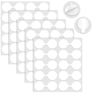 Teppd-Lot De 200 Pastilles Adhésives Double Face - Diamètre : 20 Mm - Avec Design De Poignée - Transparent - Autocollants Ronds Amovibles - Pour Ballons, Décoration De Fête, Projets D'artisanat Et - Neuf
