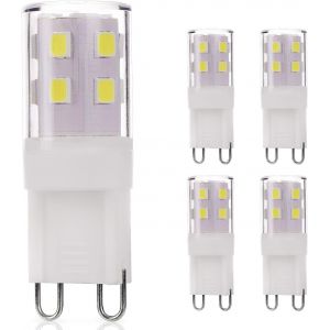 Kal-Ampoule G9 Led, 2 Watt 250lm, Equivalent À Ampoules 18w 20w 25w Halogene Luminaire, Lampe Spot Mini Pour Lustre, Economies D'électricité, Non-Dimmable, 230v, Blanc Froid, Pack De 5 - Neuf