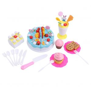 Ensemble De Jouets Educatifs Pour Enfants Et Filles, Pour Decouper Un Gateau D'anniversaire (Bleu) - Neuf