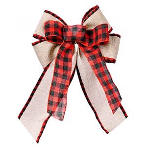 D&eacute;coration De No&euml;l Design Plaid Arc Arbre De No&euml;l D&eacute;coration De La Pendaison &Agrave; La Main - Neuf