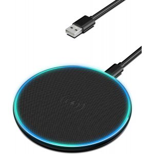 15W Chargeur sans Fil, Wireless Charger avec 16/15/14/13/12 Pro Max Mini, Samsung Galaxy S25/S24/S23/S22/S21/Note 20, Huawei, Xiaomi - Chargeur &iquest;&iquest; Induction - Neuf