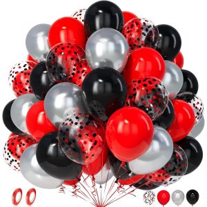 Ballons Pastel, 50 Pièces Arc-En-Ciel Macaron Bleu Rose Vert Jaune Violet Or Confettis Ballon Hélium Fille Garçon Enfant Anniversaire Mariage Valentin Graduation Proposition Mascarade Déco - Neuf