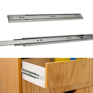 Glissi&egrave;res de tiroirs 45mm Glissi&egrave;res t&eacute;lescopiques &agrave; extension totale 650mm 6 pi&egrave;ces - Neuf