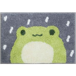 KAL-Tapis De Bain Mignon À Poils Longs Très Absorbant Et Antidérapant, Lavable En Machine, Pour Baignoire, Douche Et Salle De Bain, 45,7 X 66 Cm, Petite Grenouille - Neuf