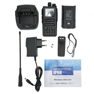 Talkie-walkie sans fil 10 W, double bande, radio bidirectionnelle, UHF 400-520 MHz, VHF 136-174 MHz, 199 canaux, etancheite IP68, AC 100-240 V, prise UE - Neuf